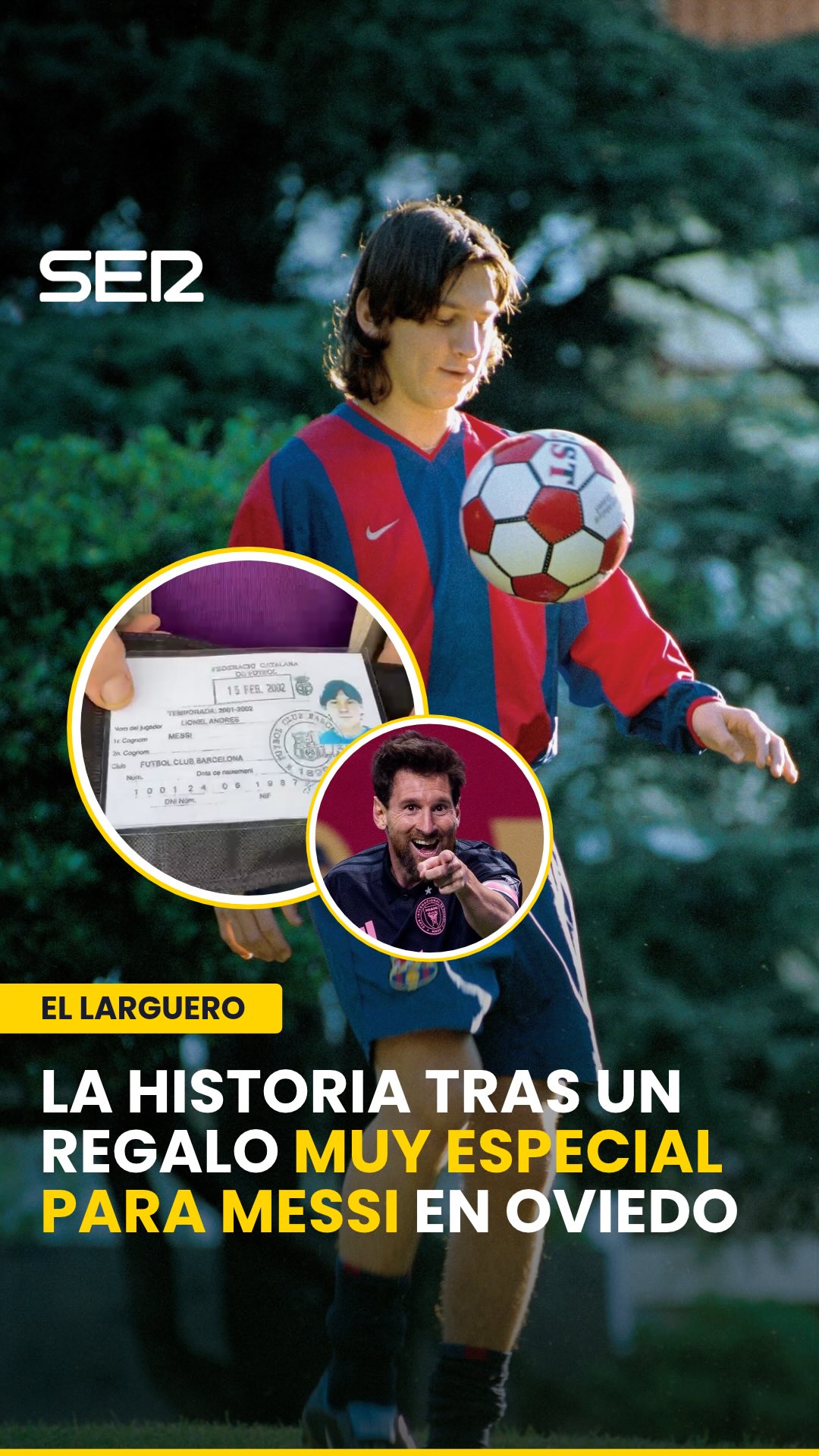 Roberto Panetta conserva la primera ficha de Messi y busca entregársela en persona