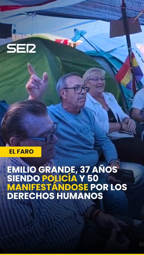 Emilio, ex policía de los 80, elogia la convivencia con jóvenes en acampada