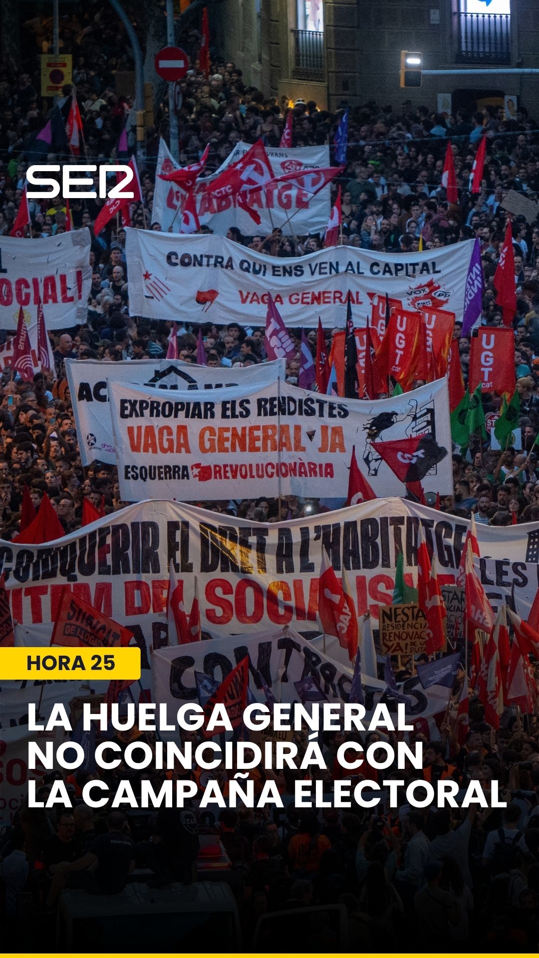 La huelga general se convocará en noviembre antes de la campaña electoral