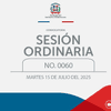 Transmision en vivo de la sesión No. 0060, Martes 15 de julio del 2025