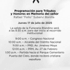 @FellitoSubervi: “Para quienes deseen acompañarnos ” PROGRAMACIÓN PARA TRIBUTOS Y HONORES EN MEMORIA  DE MI PADRE RAFAEL “FELLO” SUBERVÍ BONILLA , este jueves 17 de julio