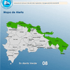 @COE_RD El COE declara 08 provincias en alerta verde