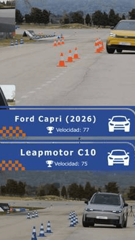  Ford Capri o Leapmotor C10: dos formas muy distintas de afrontar una maniobra de emergencia.
