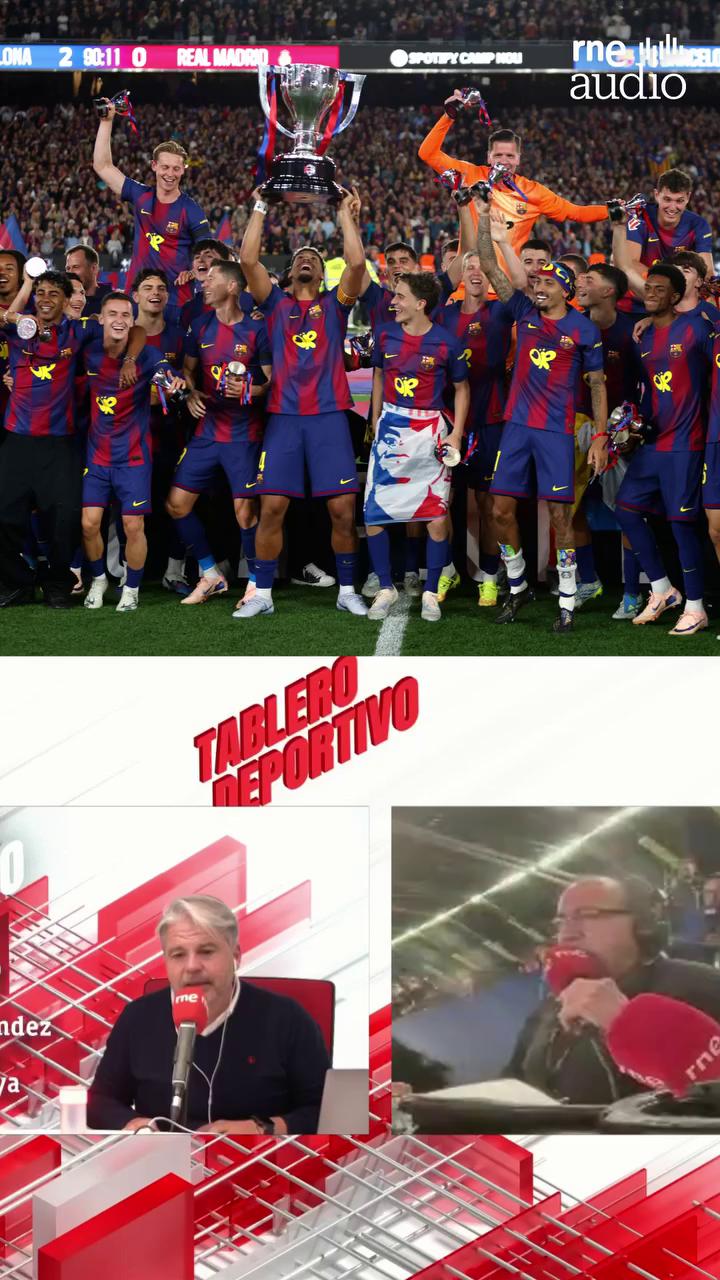 Ronald Araujo levanta el trofeo: Barça conquista su 29º título de La Liga
