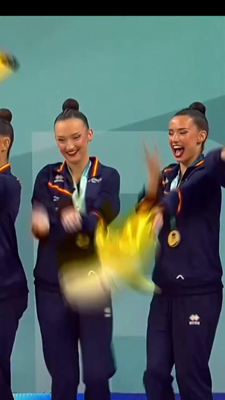 España logra el triplete de oro en gimnasia rítmica