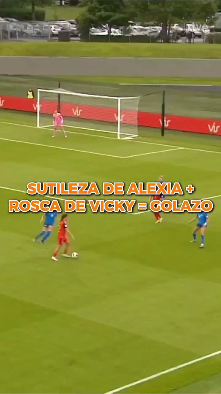 Vicky López marca el gol que acerca a España al Mundial de Brasil