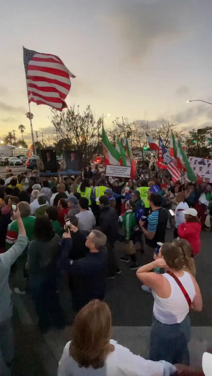 Iranians Reject Regime at FIFA Event with Pre-Revolution Flag