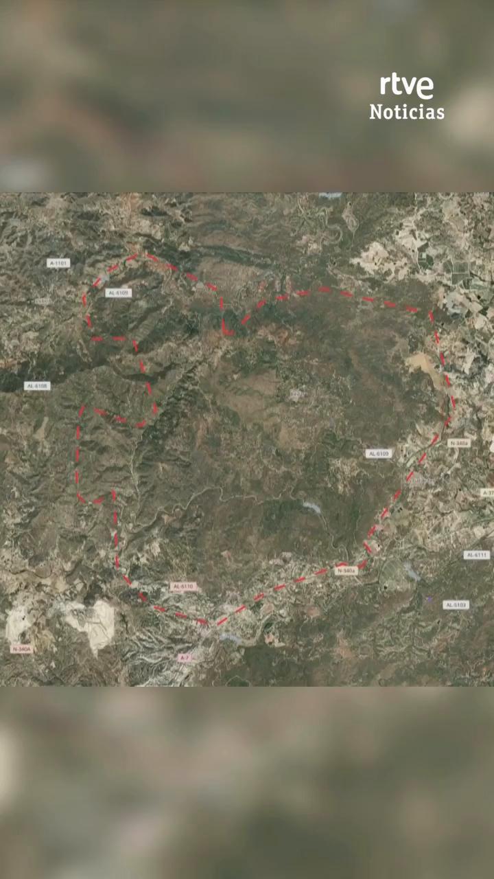 Copérnicus muestra desde el espacio el perímetro del incendio en Almería