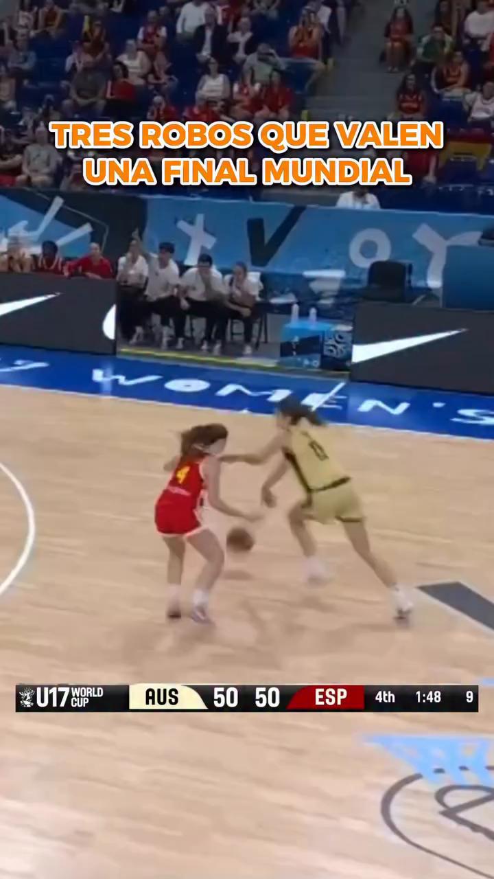Trini intercepta el balón y anota la canasta en los últimos segundos