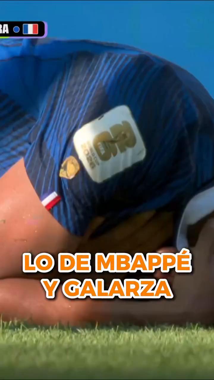 Mbappé cae tras un golpe innecesario de Galarza en el brazo