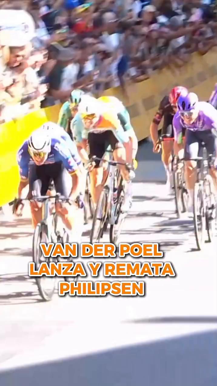 Philipsen gana la etapa con la ayuda perfecta de Mathieu van der Poel