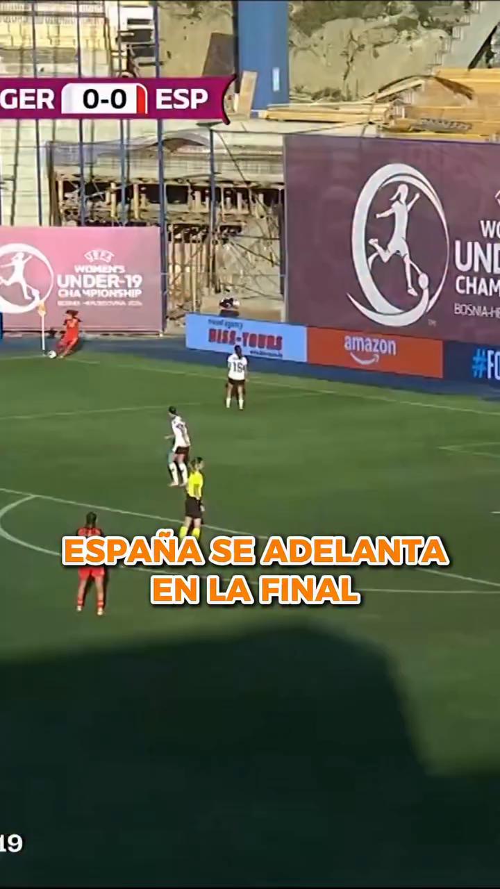 Lune dorado marca el primer gol de España en la final desde un córner