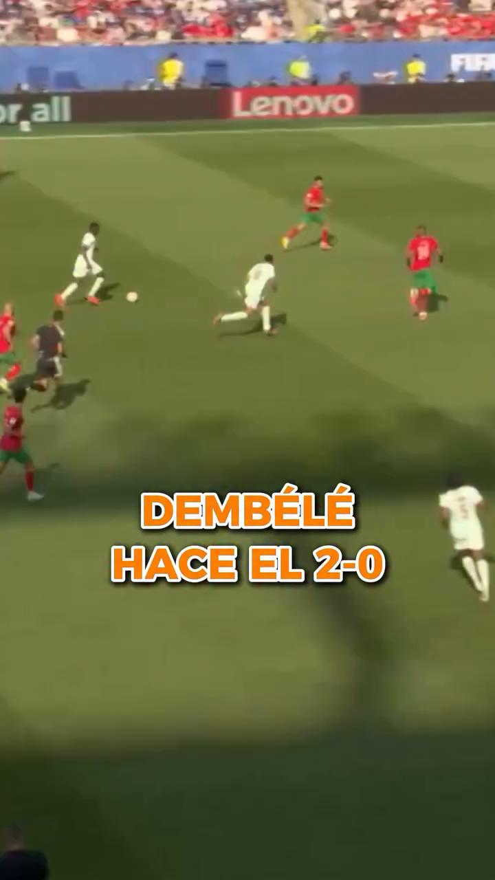 Dembélé marca el segundo gol de Francia con un disparo elegante