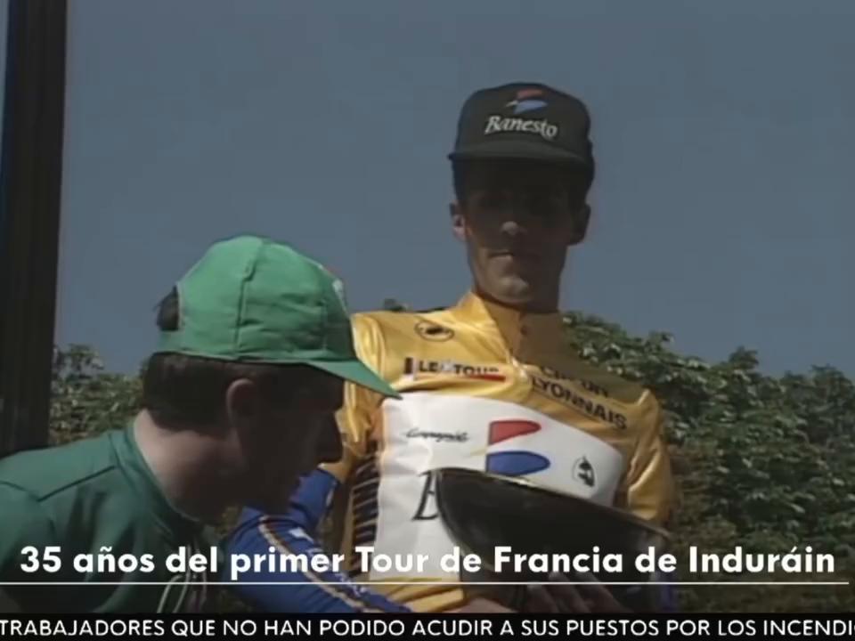 Induráin gana el Tour de Francia contra todo pronóstico a los 27 años