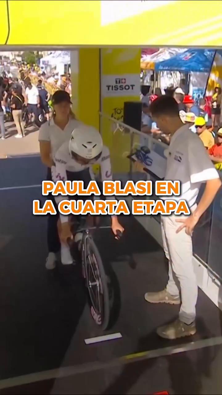 Paula Blasi marca un buen tiempo y mantiene el maillot blanco en el Tour