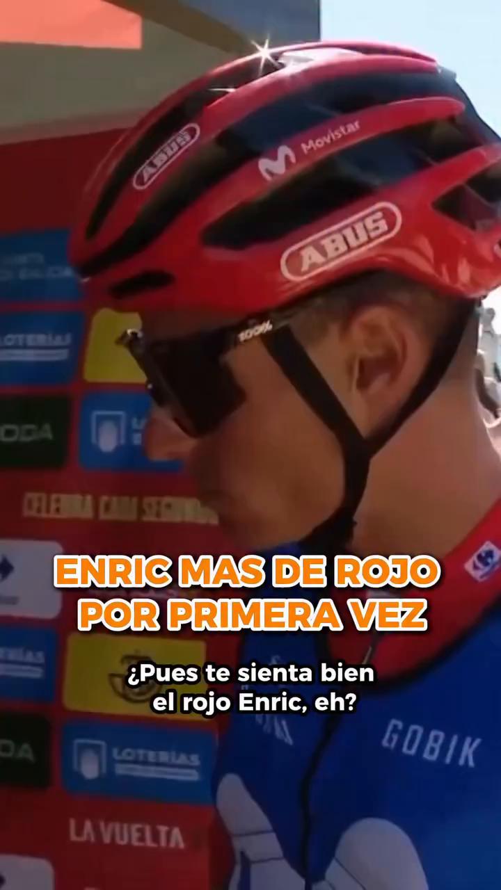 Enrique luce el maillot rojo por primera vez en una gran vuelta