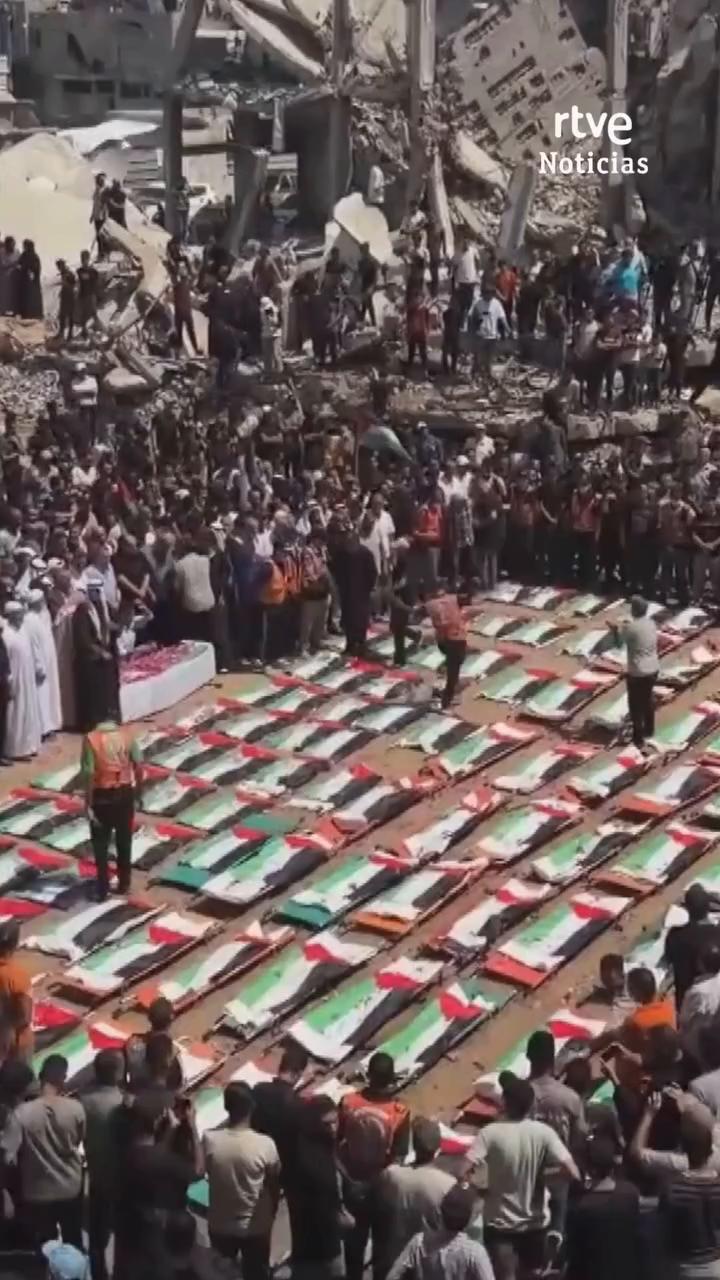 Gaza oficia el mayor funeral de la historia de Palestina por 112 víctimas