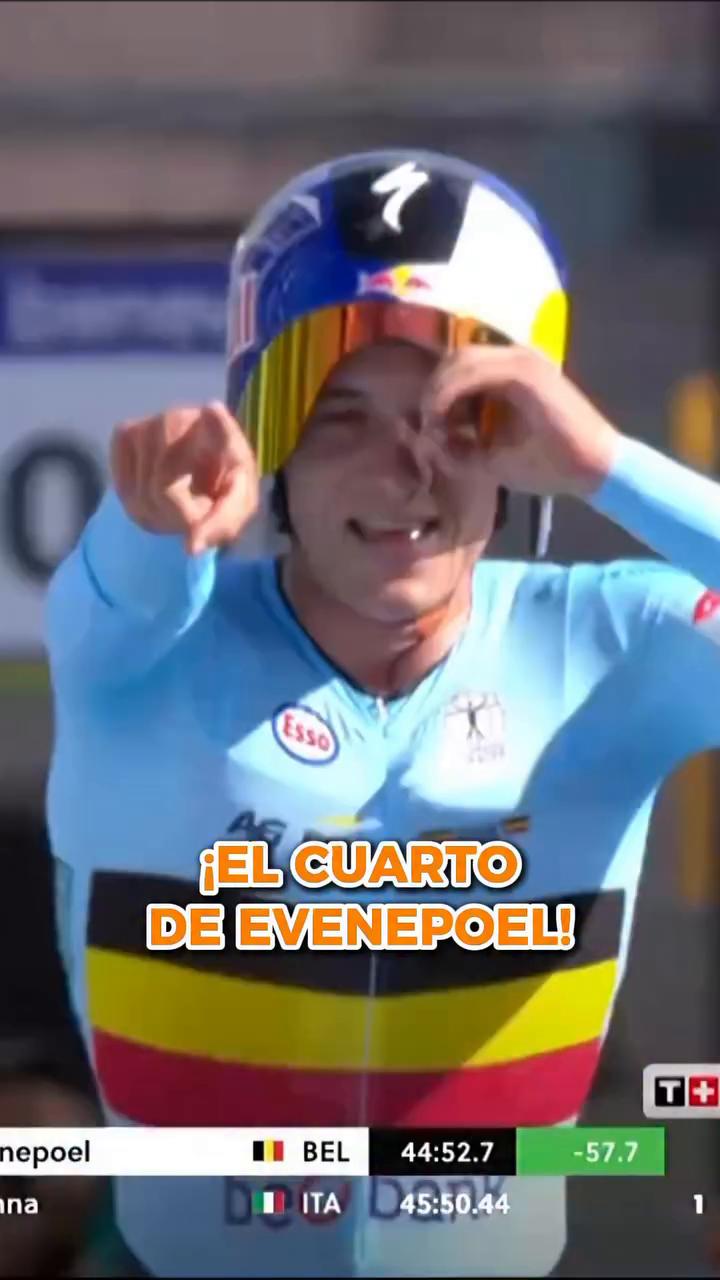 Remco Evenepoel hace historia con su cuarto título mundial consecutivo de contrarreloj