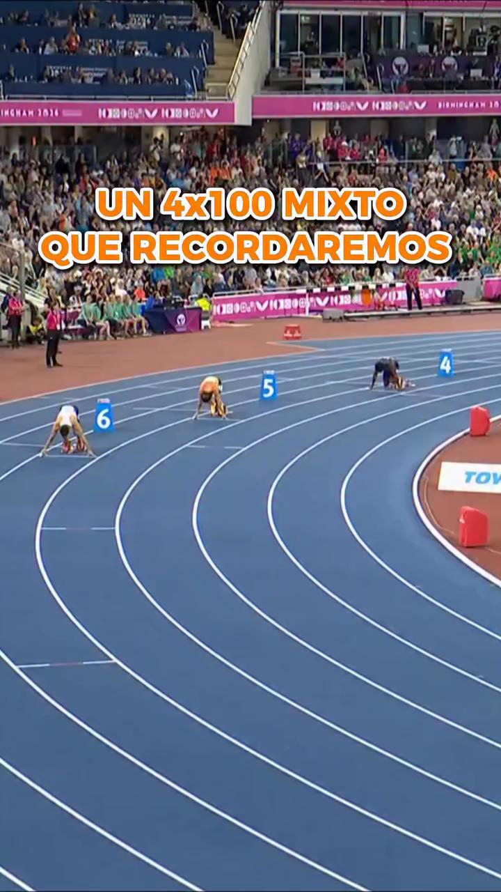 España se lleva el bronce en el relevo mixto 4x100 con Yael Bestué