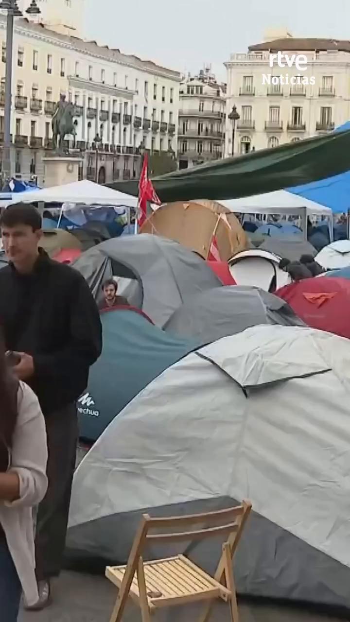 Las acampadas por la vivienda vuelven a Sol quince años después del 15M
