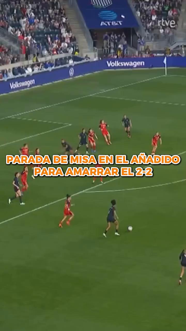 Misa Rodríguez salva a España de un gol en la frontal del área