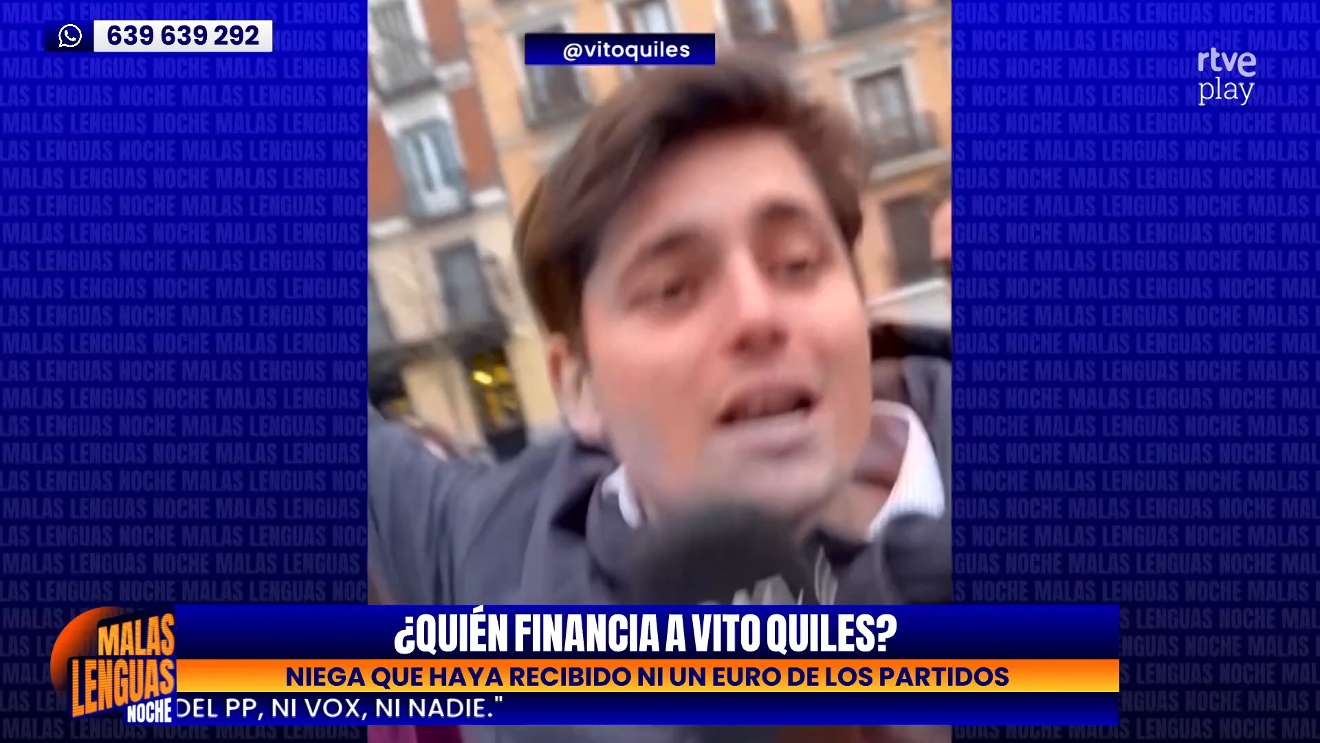 El Partido Popular financia a Vito Quiles pese a sus polémicas acusaciones