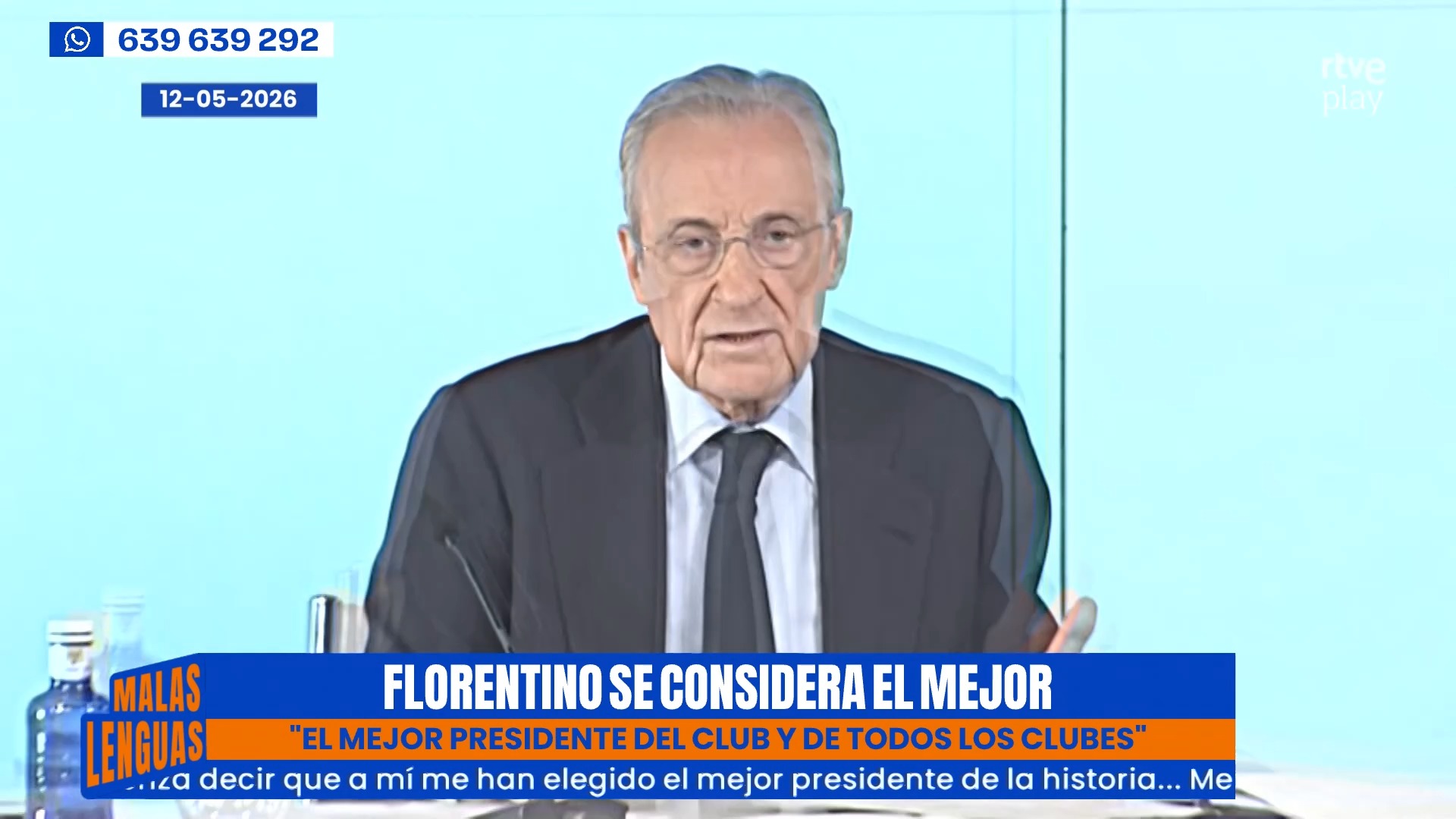 🗣️ Florentino recuerda que es `el mejor Presidente´ de su club y de todos los clubes y asegura que le tendrán que echar a tiros