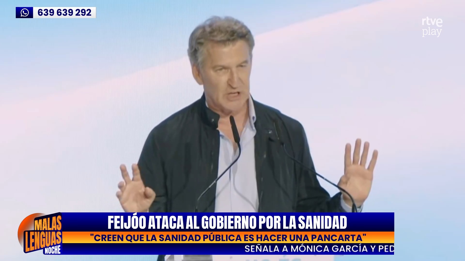 Feijóo señala a Sánchez y la ministra por el colapso de la sanidad pública