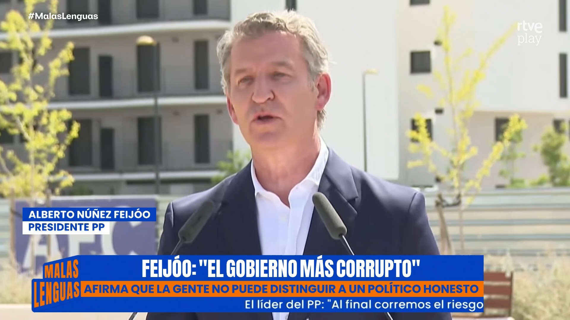 Feijóo afirma que este es el gobierno más corrupto de la democracia española