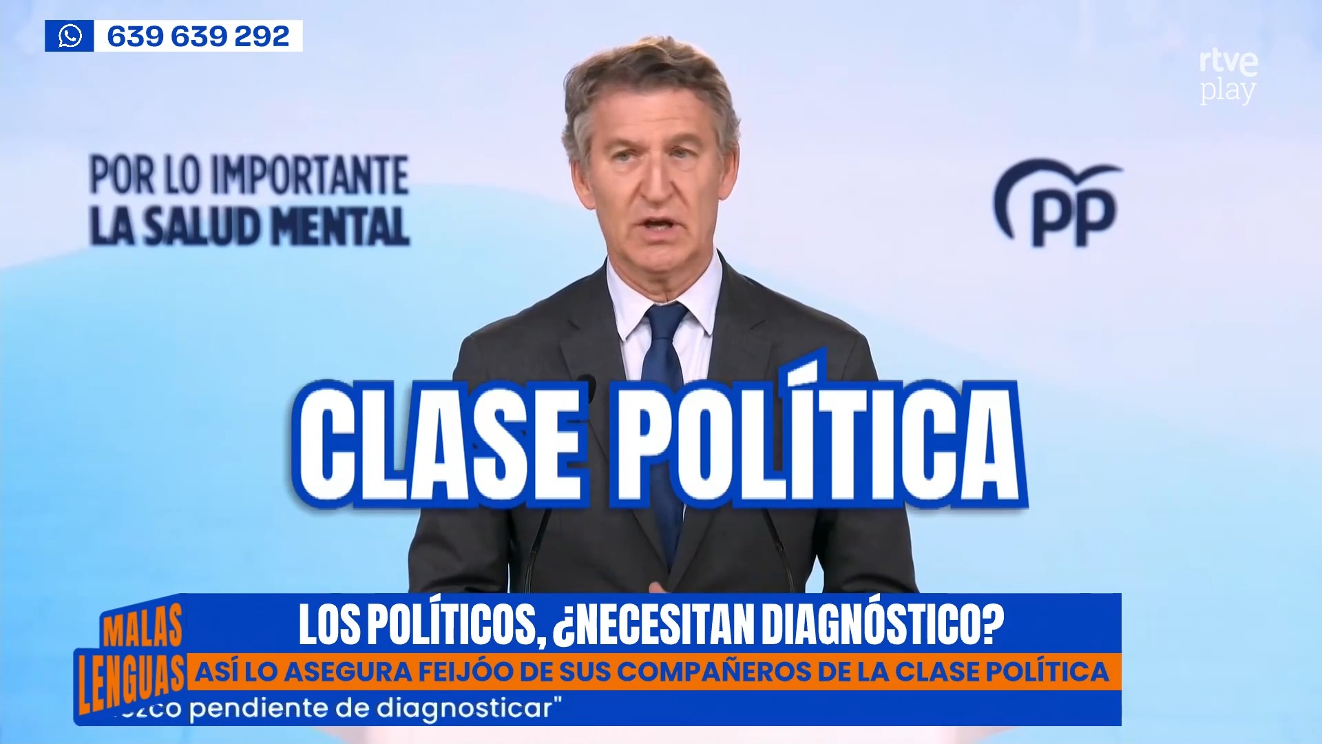 🗣️ Feijóo, en un acto por la salud mental: 