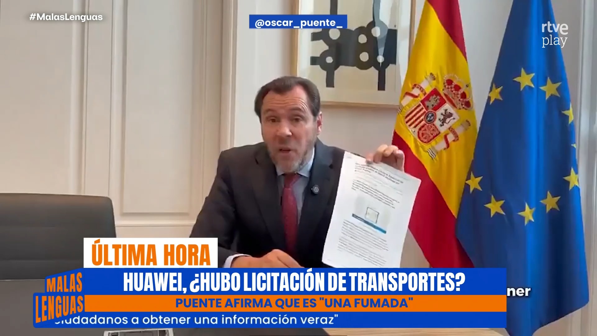 Óscar Puente califica de fumada de ojete las acusaciones sobre Huawei