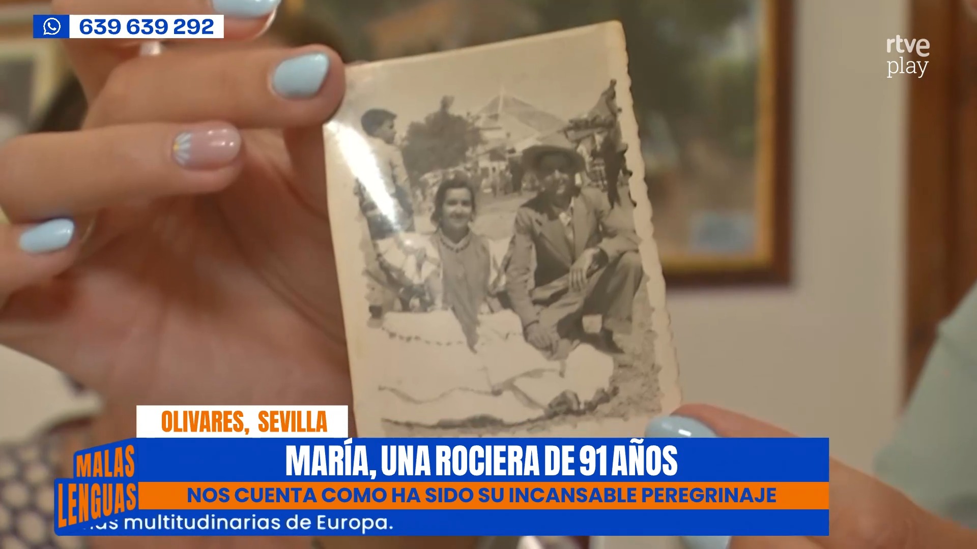 A sus 91 años María mantiene intacto su fervor y pide un nuevo Rocío