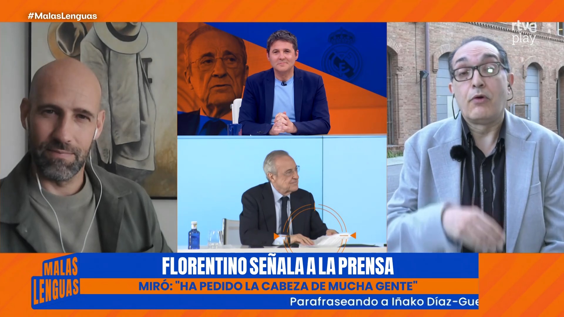 Debate en #MalasLenguas entre Villarroya y Gonzalo Miró