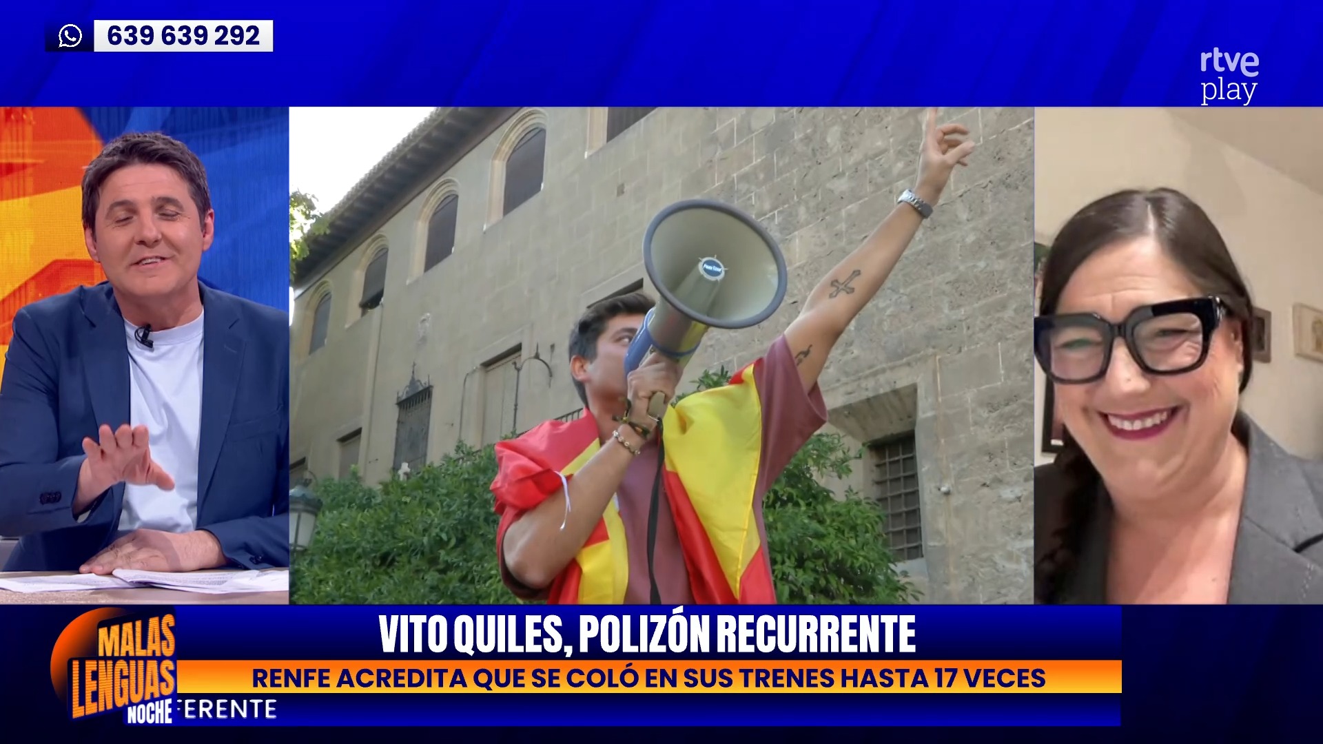 Renfe denuncia a Vito Quiles por estafa tras colarse 17 veces en trenes