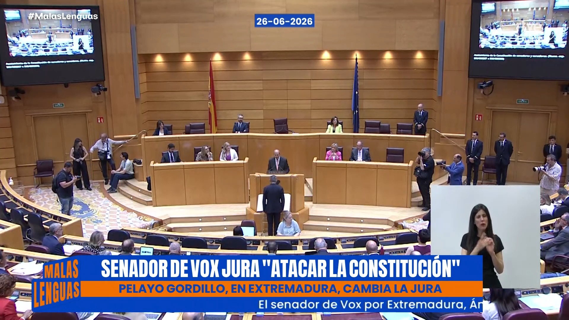 Senador de Vox por Extremadura jura acatar la Constitución por su honor