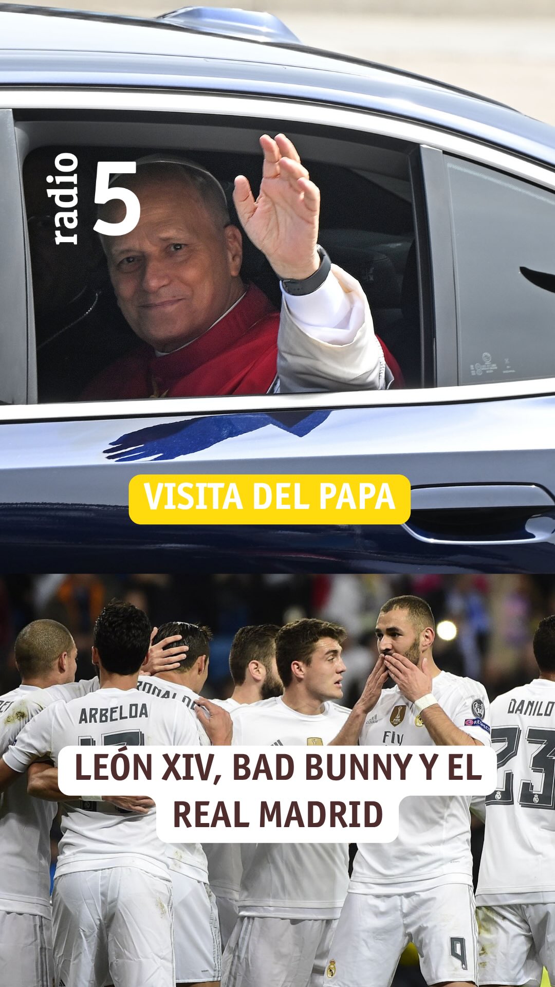 El Papa esquiva la pregunta sobre Bad Bunny pero apoya al Real Madrid