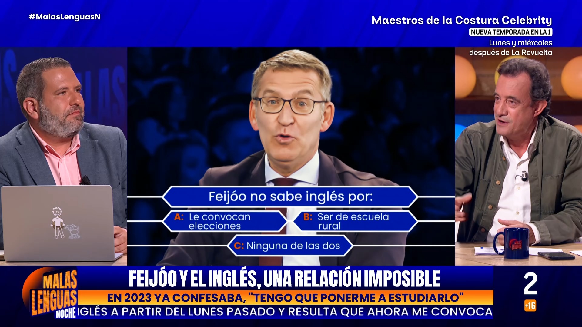 Feijóo culpa a su escuela rural de no dominar el inglés tras prometer estudiarlo
