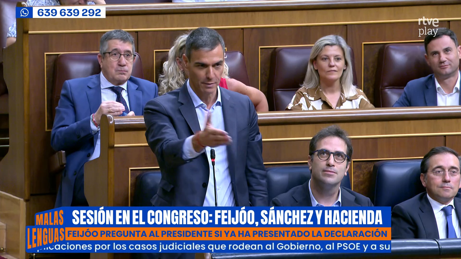 Feijóo reta a Sánchez a presentar públicamente su declaración de la renta y patrimonio