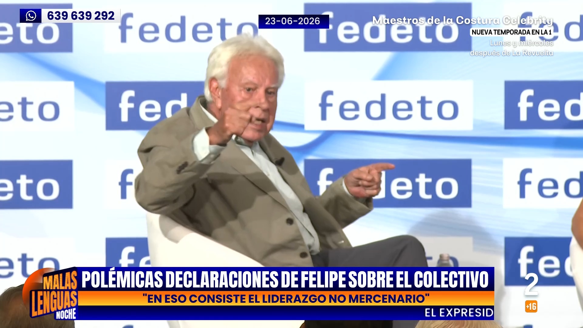 Felipe González tacha de excesiva la lista LGTBI y genera indignación