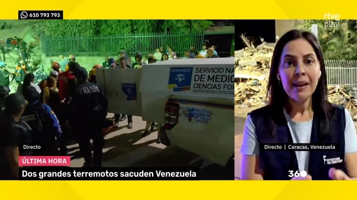 Venezuela reporta 32 muertos y 700 heridos tras sismos en Caracas y La Guaira