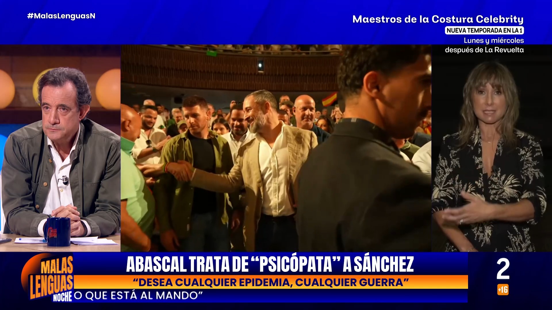 Abascal tacha a Sánchez de psicópata y loco al volante del país