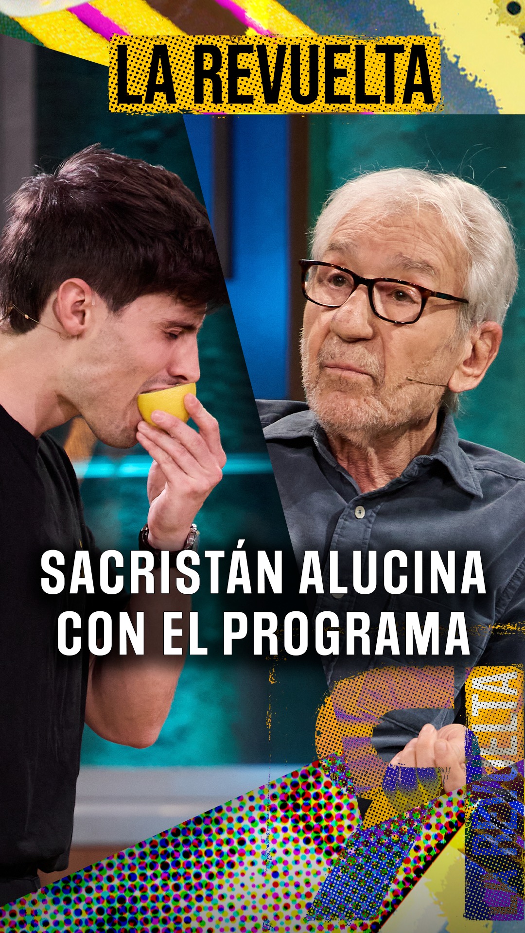 Un guionista muerde un limón en directo como tributo a José Sacristán