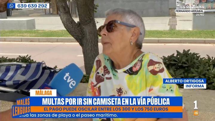 Multas de 300 a 750 euros por ir sin camiseta en Málaga
