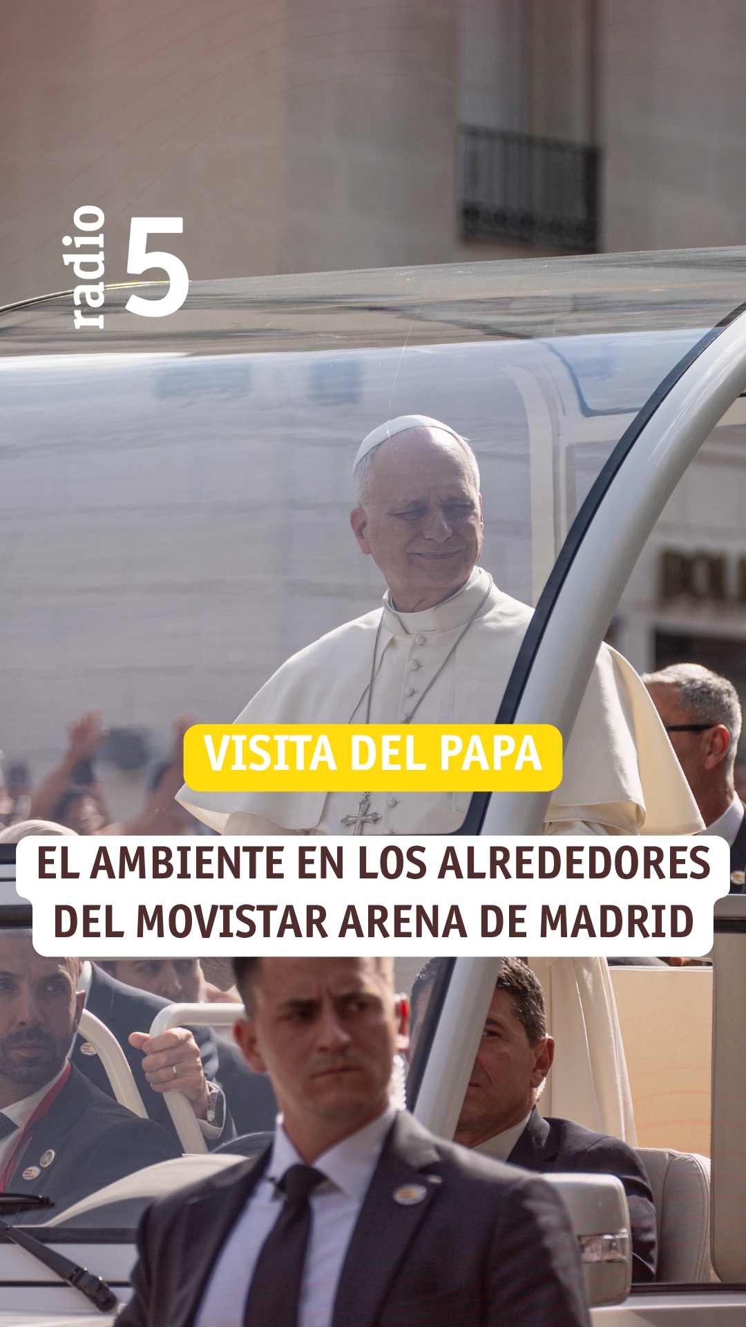 León XIV cierra su segundo día en España con un acto en el Movistar Arena
