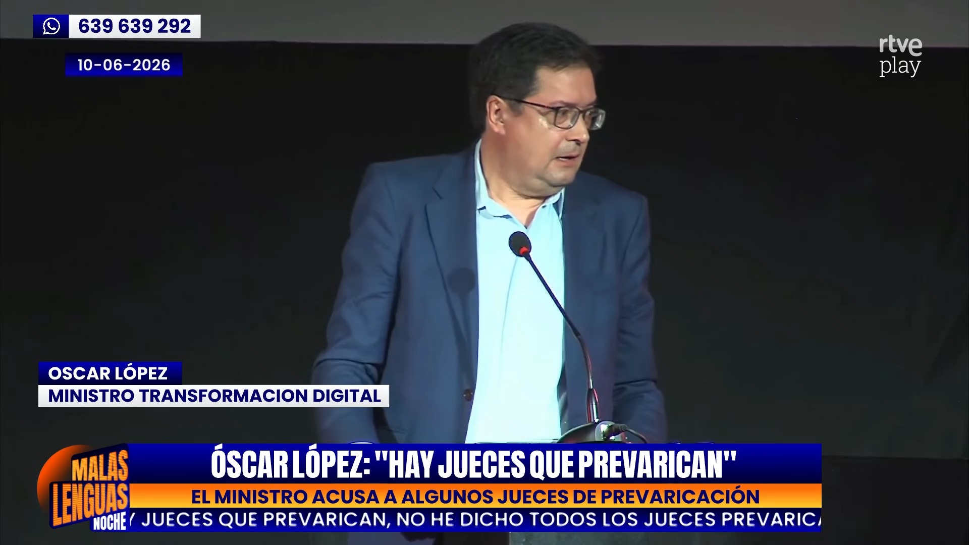 Óscar López afirma que hay jueces que prevarican y genera polémica