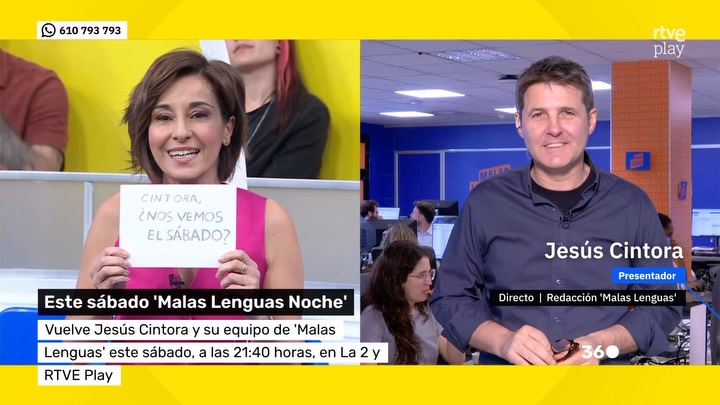 Cintora y su compañera se dejan notas en el camerino para Malas Lenguas Noche