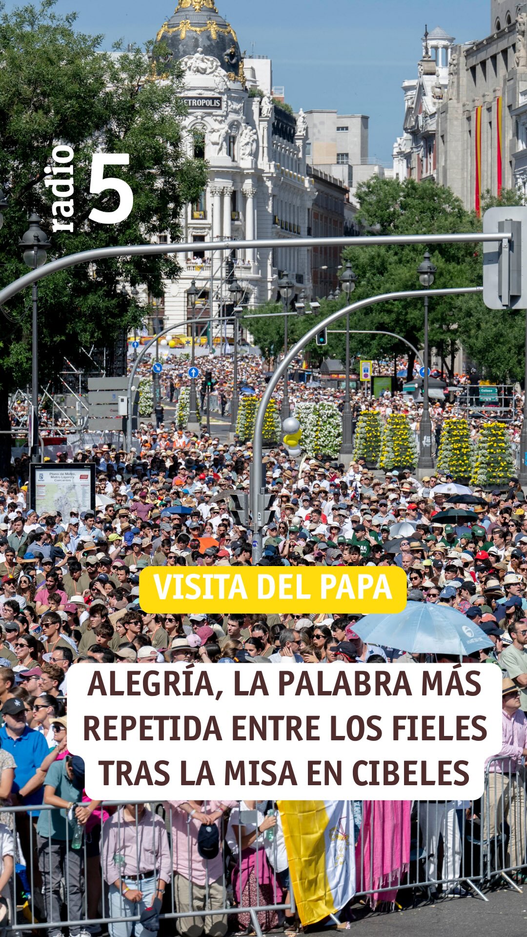 Peregrinos celebran la visita del Papa a España con fe y alegría