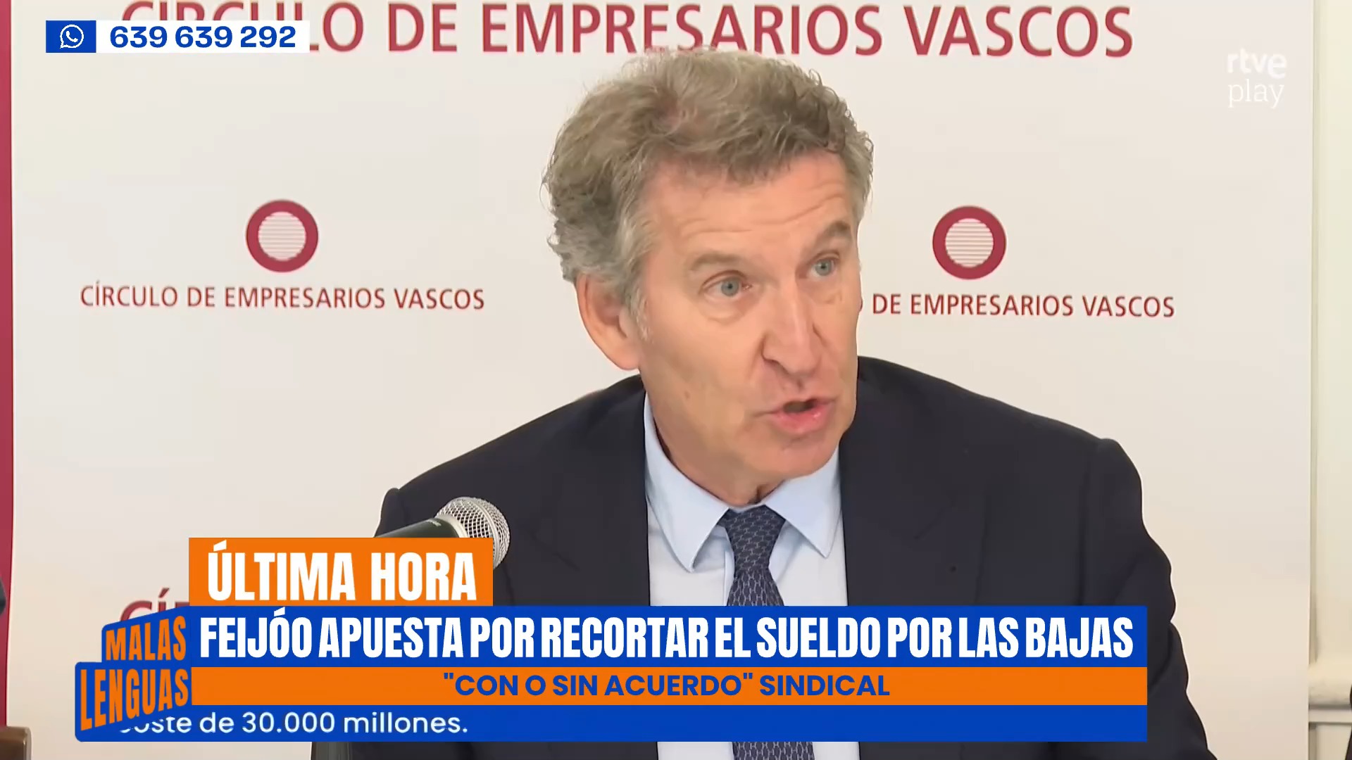 Feijóo coquetea con empresarios vascos criticando el absentismo sin justificación