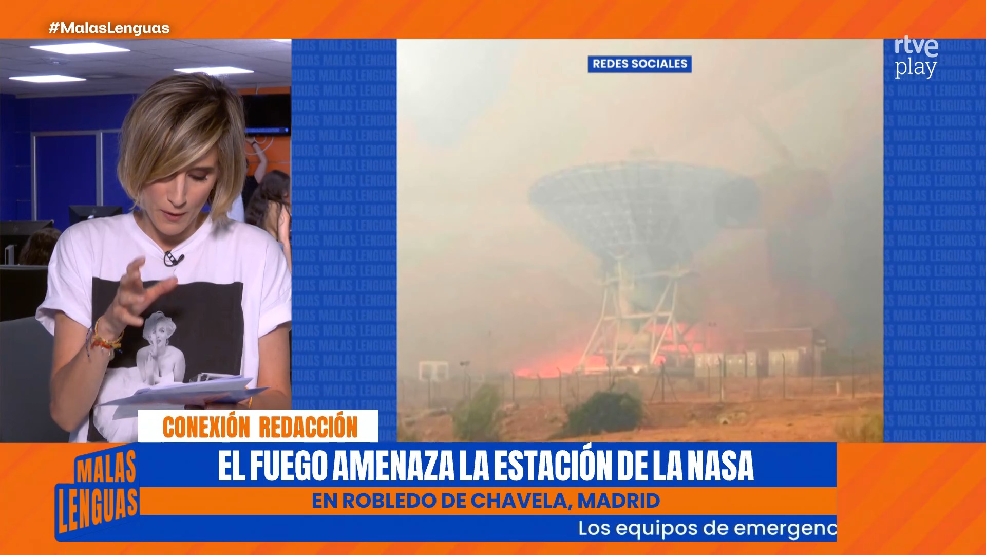 La base de la NASA en Robledo de Chabela arde entre las llamas del incendio