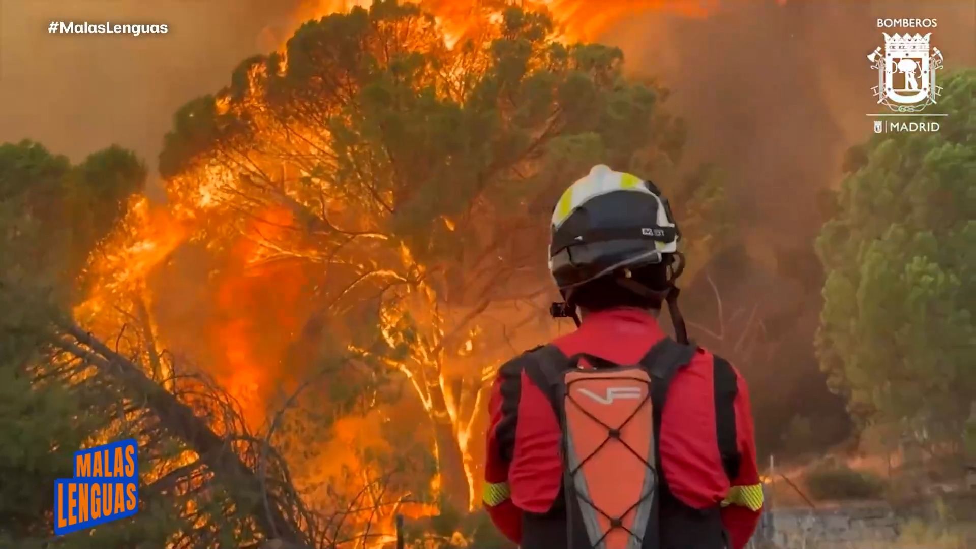 Tres incendios forman un frente único en Madrid y dificultan la extinción